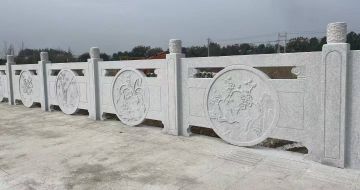 佛山芝麻白河道栏杆 石材栏杆