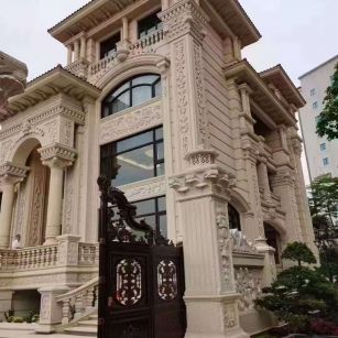 佛山黄金麻别墅外墙异形定制