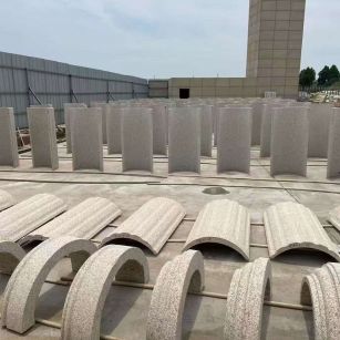 佛山黄金麻别墅柱皮 异形 线条定制