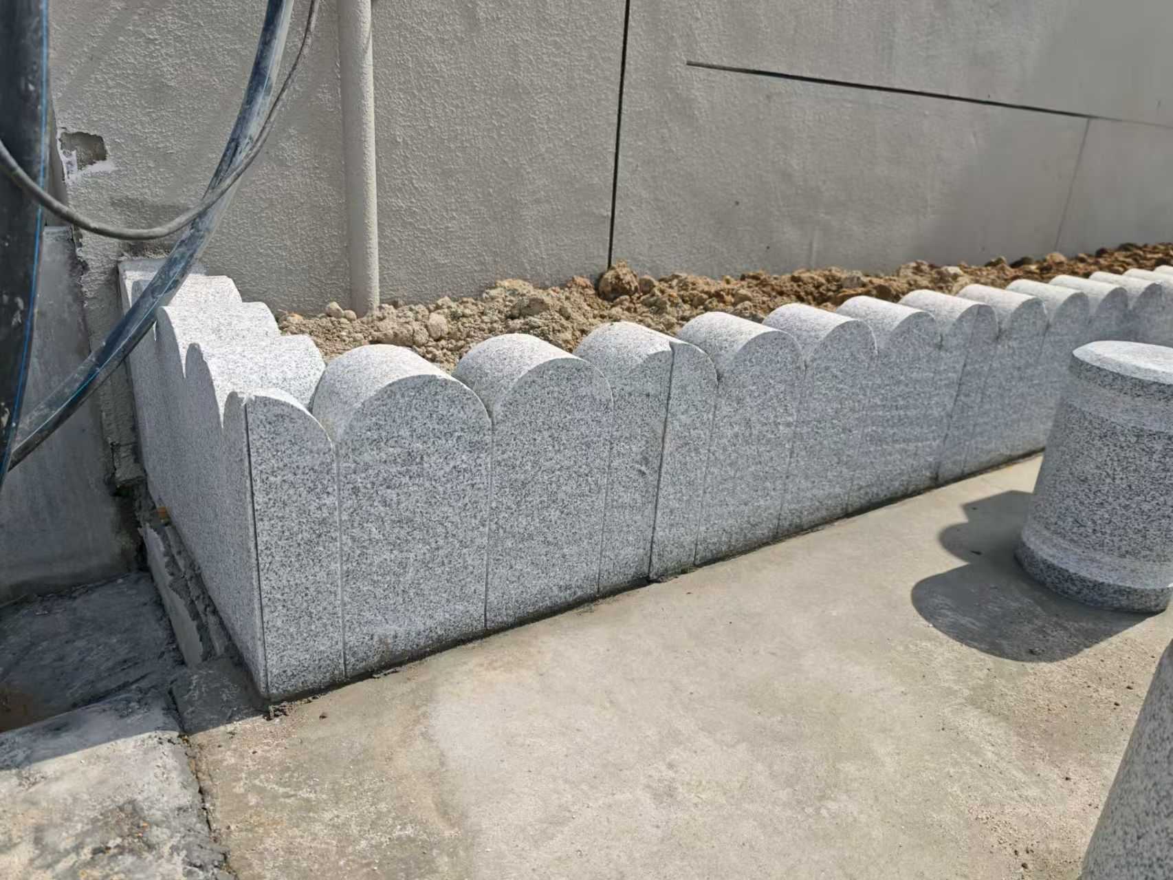 佛山芝麻白花边石  围边石