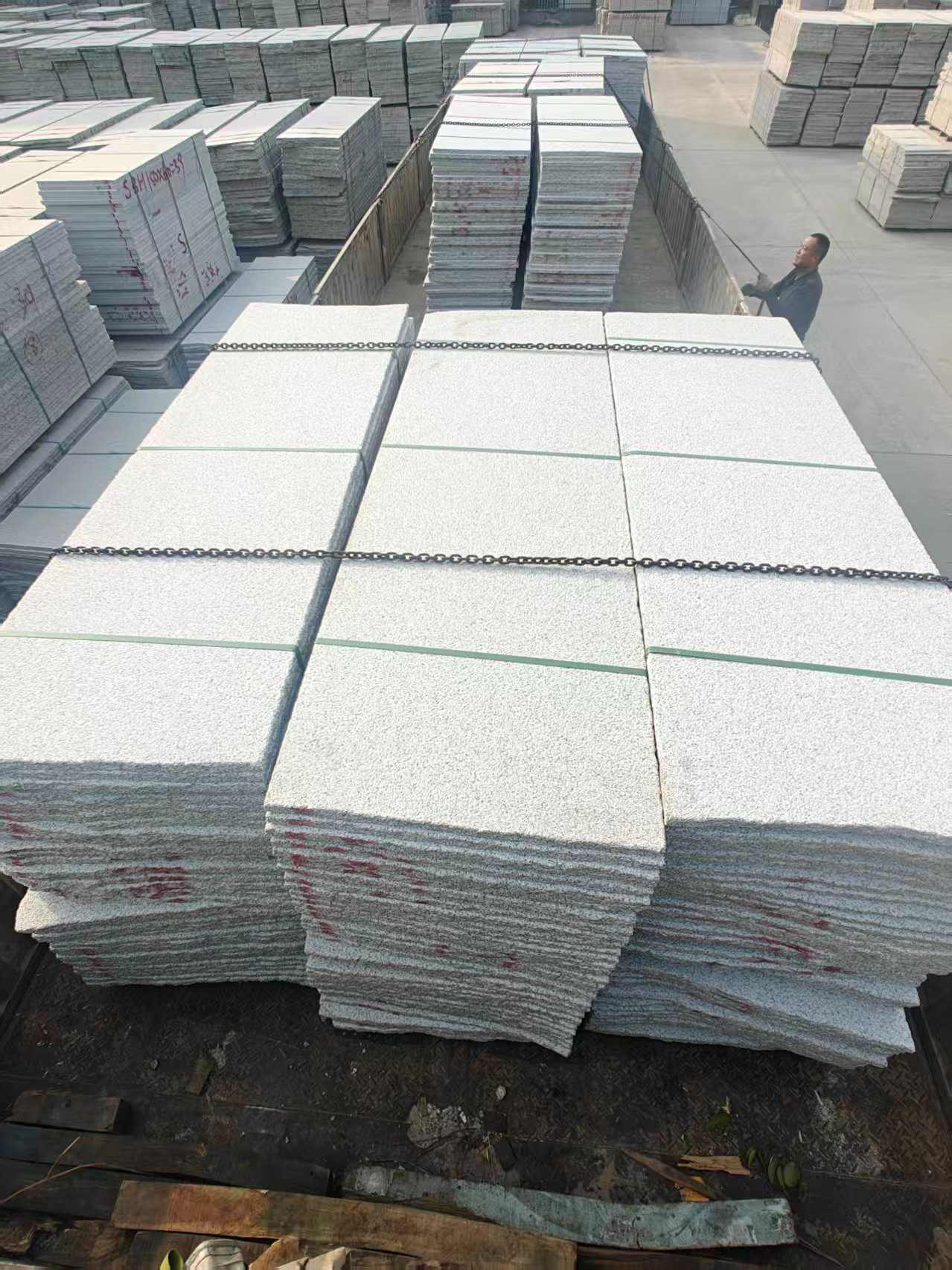 佛山芝麻白毛板，石材毛板