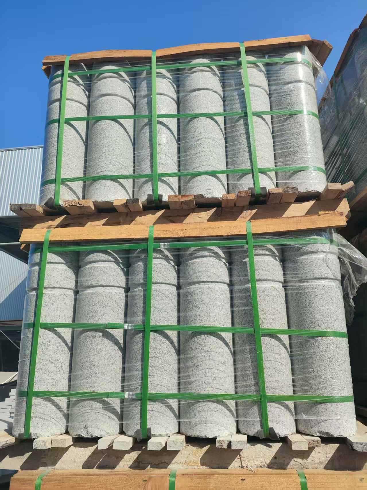 佛山挡车柱芝麻白 挡车石